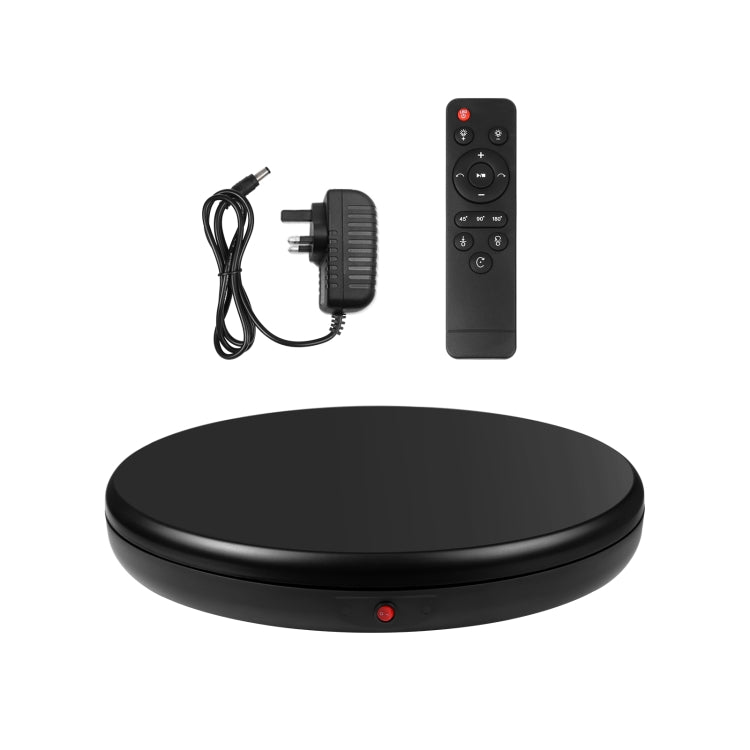 PULUZ 45cm Remote Control Adjusting Speed Rotating Turntable Display Stand, Black, Load 100kg(UK Plug) - Camera Accessories by PULUZ | Online Shopping UK | buy2fix