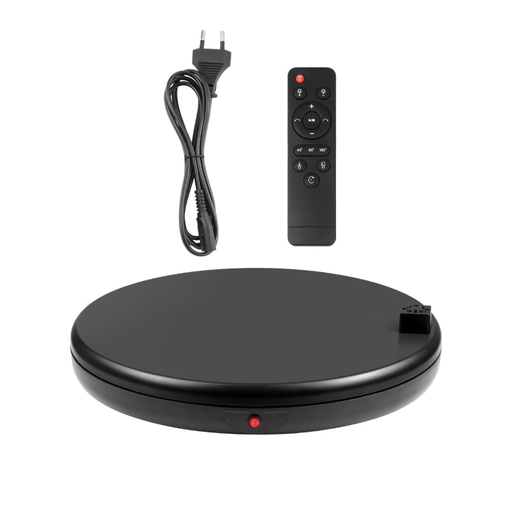 PULUZ 45cm Remote Control Adjusting Speed Rotating Turntable Display Stand with Power Socket, Black, Load 100kg(EU Plug) -  by PULUZ | Online Shopping UK | buy2fix