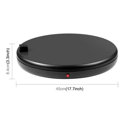 PULUZ 45cm Remote Control Adjusting Speed Rotating Turntable Display Stand with Power Socket, Black, Load 100kg(UK Plug) - Camera Accessories by PULUZ | Online Shopping UK | buy2fix