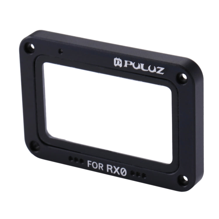 PULUZ Aluminum Alloy Flame + Tempered Glass Lens Protector for Sony RX0 / RX0 II, with Screws and Screwdrivers(Black) - DJI & GoPro Accessories by PULUZ | Online Shopping UK | buy2fix