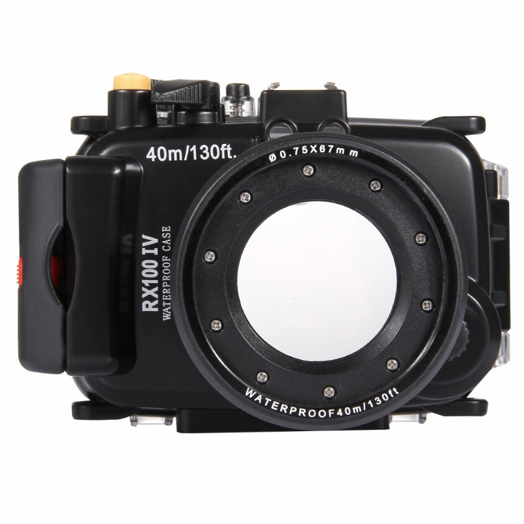 PULUZ 40m Underwater Depth Diving Case Waterproof Camera Housing for Sony RX100 IV(Black) - Camera Accessories by PULUZ | Online Shopping UK | buy2fix