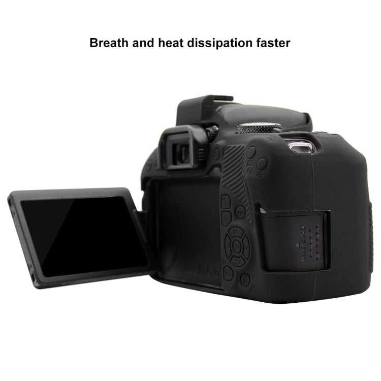 PULUZ Soft Silicone Protective Case for Canon EOS 800D(Black) - Camera Accessories by PULUZ | Online Shopping UK | buy2fix