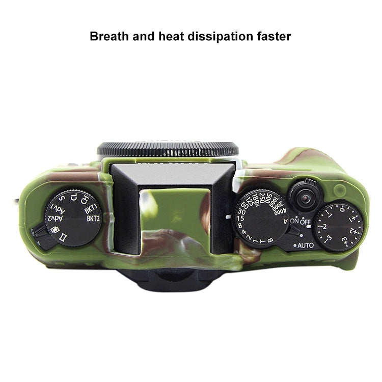 PULUZ Soft Silicone Protective Case for FUJIFILM XT10(Camouflage) - Camera Accessories by PULUZ | Online Shopping UK | buy2fix