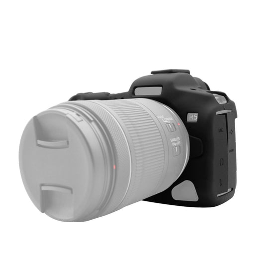 PULUZ Soft Silicone Protective Case for Canon EOS R5(Black) - Camera Accessories by PULUZ | Online Shopping UK | buy2fix