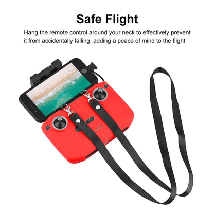 PULUZ Shockproof Anti-scratch Silicone Case with Neck Strap For DJI Neo / Mini 3 / 3 Pro / Mavic 3 / Air 2S / Mini 2 RC-N2 / RC-N1 / RC-N3 Remote Control(Red) - Case & Bags by PULUZ | Online Shopping UK | buy2fix