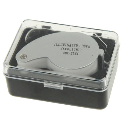 40X-25MM LED Illuminated Loupe / Jewelry Magnifier - Consumer Electronics by buy2fix | Online Shopping UK | buy2fix