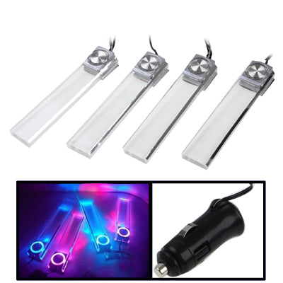 4X Car Illumination Blue Light LED Dash Decoration Lamp - Atmosphere lights by buy2fix | Online Shopping UK | buy2fix