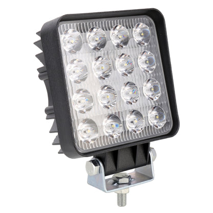 48W Bridgelux 4000lm 16 LED White Light Condenser Engineering Lamp / Waterproof IP67 SUVs Light, DC 10-30V(Black) - In Car by buy2fix | Online Shopping UK | buy2fix