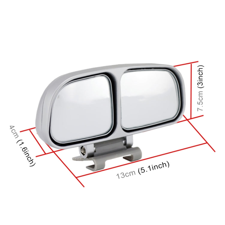 Left Side Rear View Blind Spot Mirror Universal adjustable Wide Angle Auxiliary Mirror(Silver) - Convex Mirror & Accessories by 3R | Online Shopping UK | buy2fix