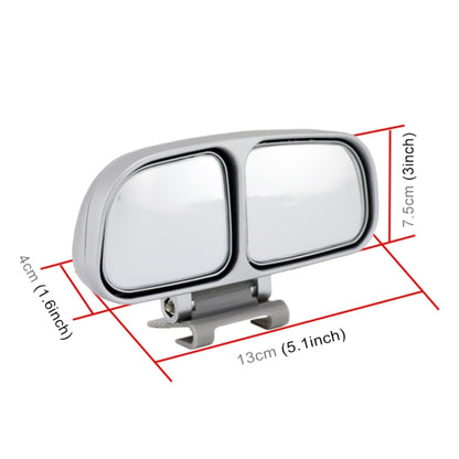 Left Side Rear View Blind Spot Mirror Universal adjustable Wide Angle Auxiliary Mirror(Silver) - Convex Mirror & Accessories by 3R | Online Shopping UK | buy2fix