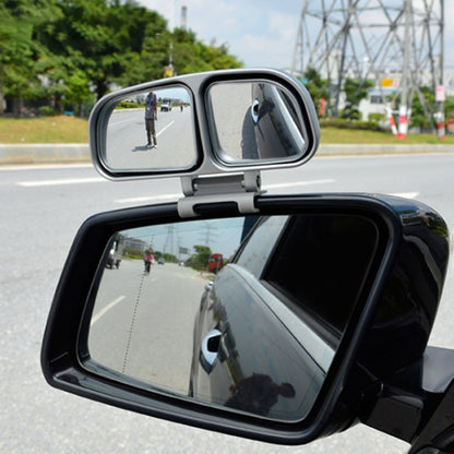 Left Side Rear View Blind Spot Mirror Universal adjustable Wide Angle Auxiliary Mirror(Silver) - Convex Mirror & Accessories by 3R | Online Shopping UK | buy2fix