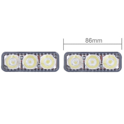 2 PCS MZ 9W 540LM 6500K 3-LED White Light Wired Car Daytime Running Light Fog Lamp, DC12-24V,Light Wire: 15cm - In Car by buy2fix | Online Shopping UK | buy2fix