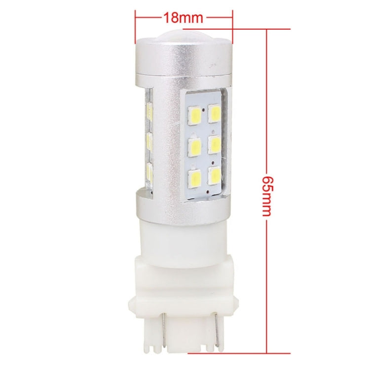 2 PCS T25 4.2W 630LM White Light Dual Wires 21 LED 2835 SMD Car Brake Light Daytime Running Light Bulb,  DC 12V - In Car by buy2fix | Online Shopping UK | buy2fix