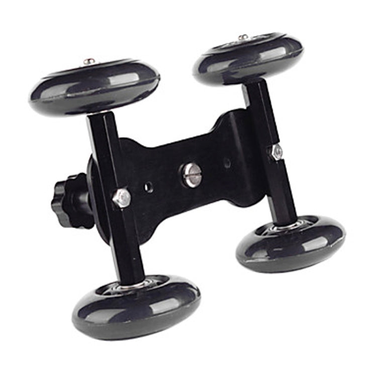 DEBO First Generation Camera Truck / Floor Table Video Slider Track Dolly Car for DSLR Camera / Camcorders(Black) - Camera Dolly by DEBO | Online Shopping UK | buy2fix