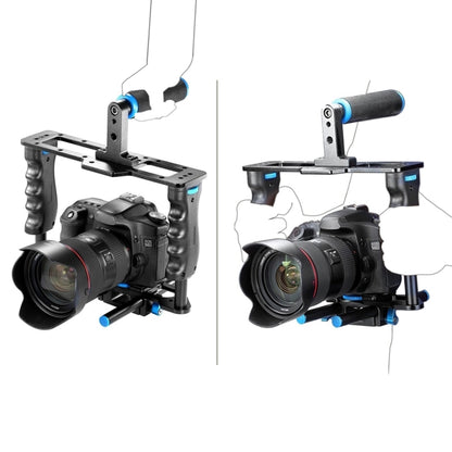 YELANGU YLG1103A-A Dual Handles Camera Shoulder Mount + Camera Cage Stabilizer Kit with Matte Box for DSLR Camera / Video Camera - Shoulder Rigs by YELANGU | Online Shopping UK | buy2fix