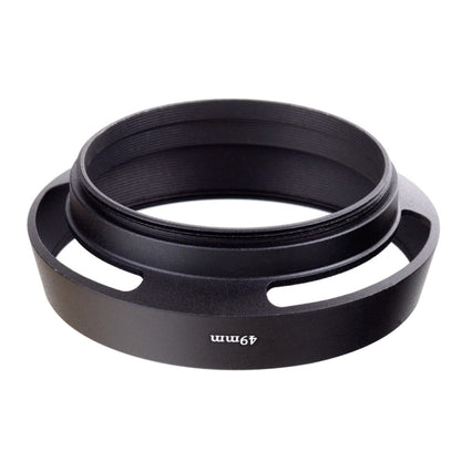 49mm Metal Vented Lens Hood for Leica(Black) - Camera Accessories by buy2fix | Online Shopping UK | buy2fix