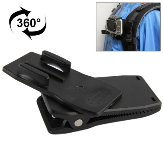 360 Degree Rotation Quick Release Backpack Hat Clip Clamp Mount for GoPro Hero11 Black / HERO10 Black /9 Black /8 Black /7 /6 /5 /5 Session /4 Session /4 /3+ /3 /2 /1, DJI Osmo Action and Other Action Cameras - DJI & GoPro Accessories by buy2fix | Online Shopping UK | buy2fix