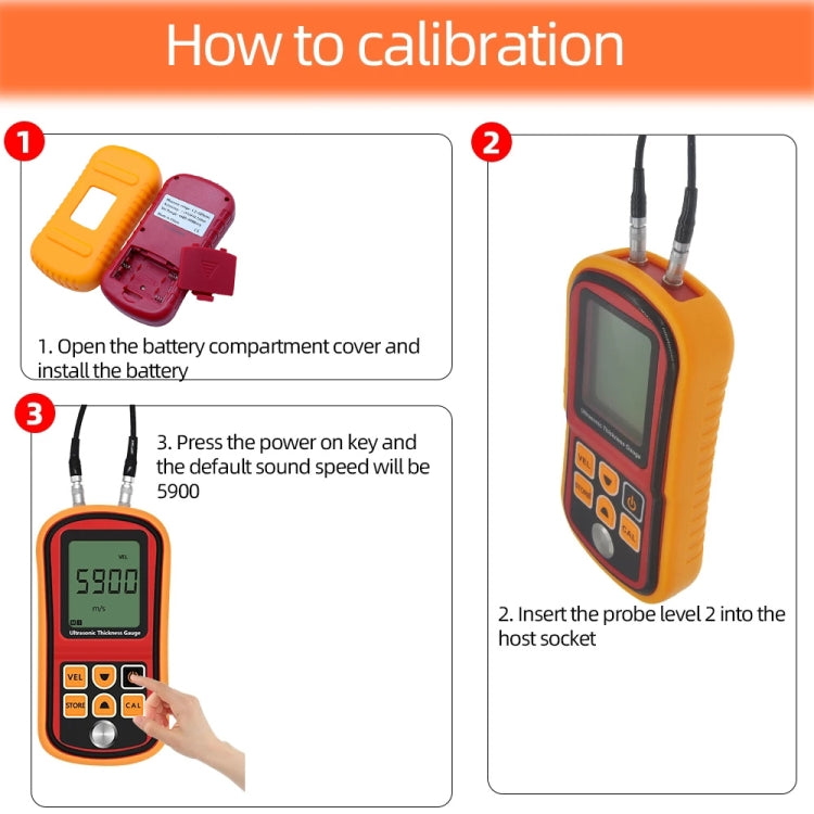 GM-100 Ultrasonic Thickness Meter Tester Gauge Velocity 1.2~225mm(Red) - Consumer Electronics by buy2fix | Online Shopping UK | buy2fix