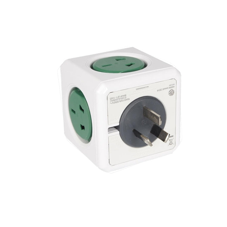 PowerCube 10A Universal Wall Adapter Power Socket with 5 US / AU Sockets for Home Office, AU Plug, Random Color Delivery - Extension Socket by buy2fix | Online Shopping UK | buy2fix