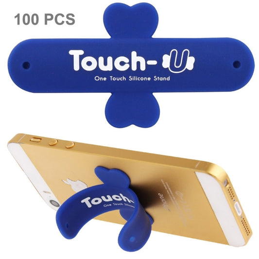 100 PCS Touch-u One Touch Universal Silicone Stand Holder(Dark Blue) - Desktop Holder by buy2fix | Online Shopping UK | buy2fix