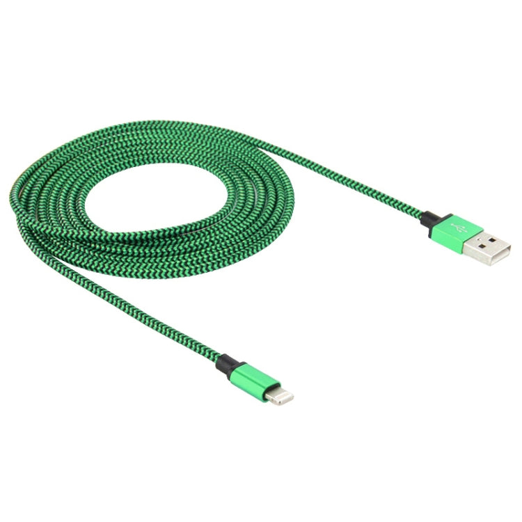 2A Woven Style USB to 8 Pin Sync Data / Charging Cable, Cable Length: 1m(Green) - Normal Style Cable by buy2fix | Online Shopping UK | buy2fix