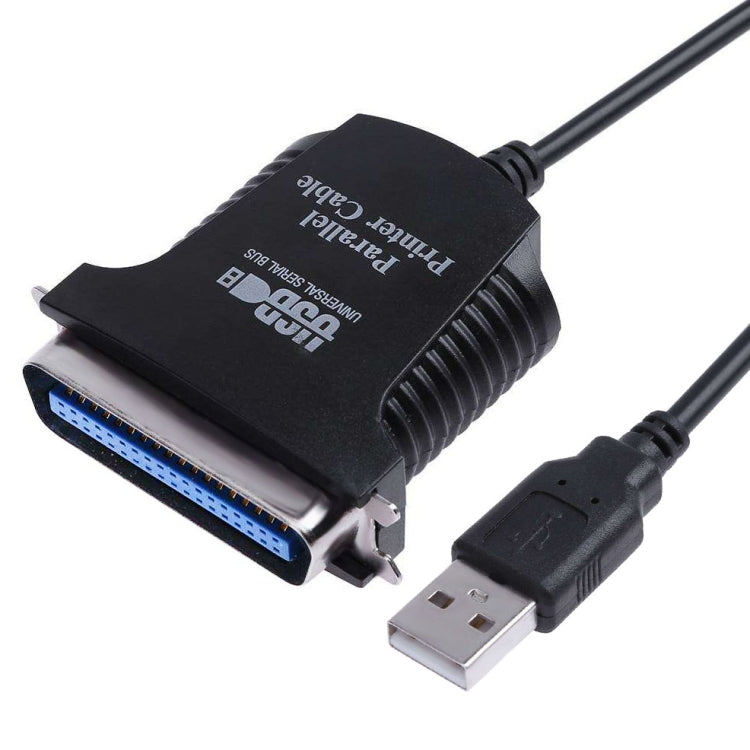 USB to Parallel 1284 36 Pin Printer Adapter Cable, Cable Length: 1m(Black) - Computer & Networking by buy2fix | Online Shopping UK | buy2fix
