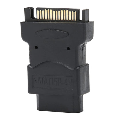 SATA 15 Pin Male to 4 Pin Female Adapter(Black) - Computer & Networking by buy2fix | Online Shopping UK | buy2fix