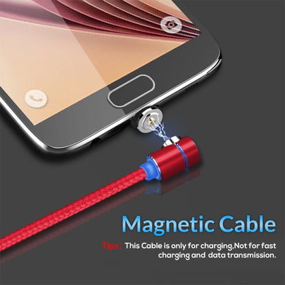 TOPK 1m 2.4A Max USB to Micro USB 90 Degree Elbow Magnetic Charging Cable with LED Indicator(Red) - Mobile Accessories by TOPK | Online Shopping UK | buy2fix