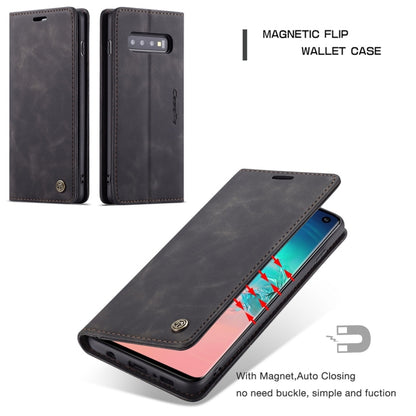 CaseMe-013 Multifunctional Retro Frosted Horizontal Flip Leather Case for Galaxy S10, with Card Slot & Holder & Wallet (Black) - Galaxy Phone Cases by CaseMe | Online Shopping UK | buy2fix