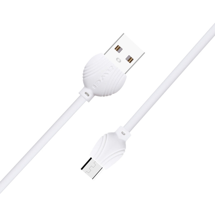 awei CL-61 2 in 1 2.5A Micro USB Charging + Transmission Aluminum Alloy Braided Data Cable, Length: 1m(White) - Micro USB Cable by awei | Online Shopping UK | buy2fix