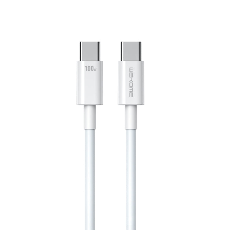 WK WDC-182 Original Series PD 100W USB-C/Type-C to USB-C/Type-C Fast Charge Data Cable, Length: 1m (White) -  by WK | Online Shopping UK | buy2fix