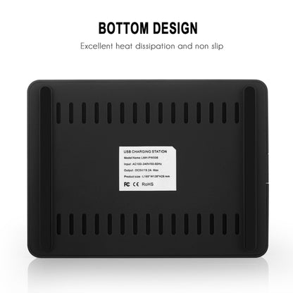 LMH-PW006 Multi-function 96W DC5V/19.2A (Max) Output 8 Ports USB Detachable Charging Station Smart Charger(Black) - Multifunction Charger by buy2fix | Online Shopping UK | buy2fix