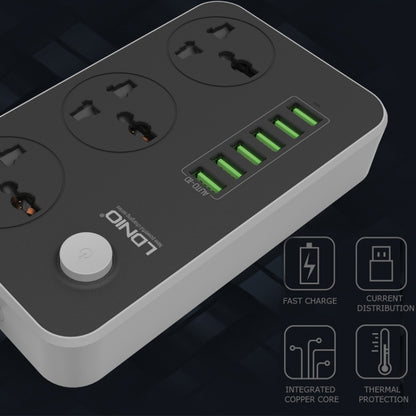 LDNIO SC3604 6 x USB Ports Multi-function Travel Home Office Socket, Cable Length: 2m, US Plug - Consumer Electronics by LDNIO | Online Shopping UK | buy2fix