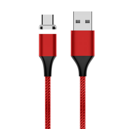 M11 3A USB to USB-C / Type-C Nylon Braided Magnetic Data Cable, Cable Length: 2m (Red) - Mobile Accessories by buy2fix | Online Shopping UK | buy2fix