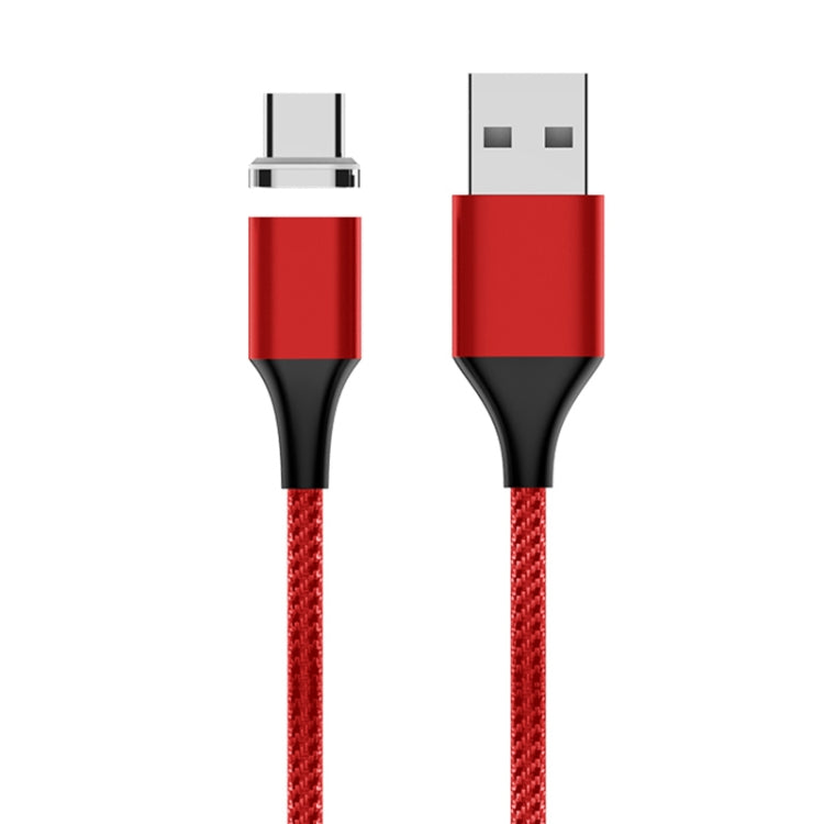 M11 5A USB to USB-C / Type-C Nylon Braided Magnetic Data Cable, Cable Length: 2m (Red) - Mobile Accessories by buy2fix | Online Shopping UK | buy2fix