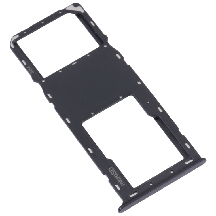 For Samsung Galaxy A03s SM-A037U Original SIM Card Tray + Micro SD card tray (Black) - Card Socket by buy2fix | Online Shopping UK | buy2fix