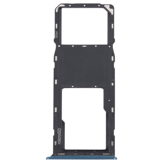 For Samsung Galaxy A03s SM-A037U Original SIM Card Tray + Micro SD card tray (Blue) - Repair & Spare Parts by buy2fix | Online Shopping UK | buy2fix