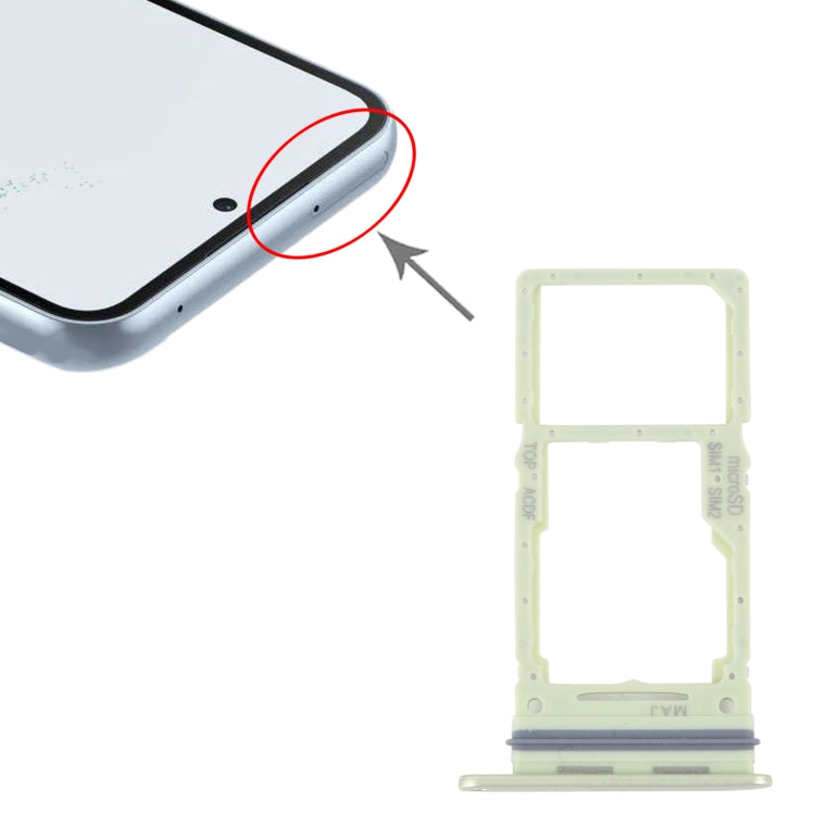 For Samsung Galaxy A34 SM-A346 Original SIM Card Tray + SIM / Micro SD Card Tray (Green) - Repair & Spare Parts by buy2fix | Online Shopping UK | buy2fix