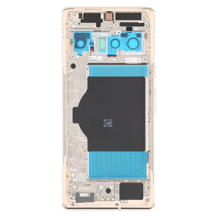 For Google Pixel 6 Pro Battery Back Cover with Middle Frame(Gold) - Repair & Spare Parts by buy2fix | Online Shopping UK | buy2fix