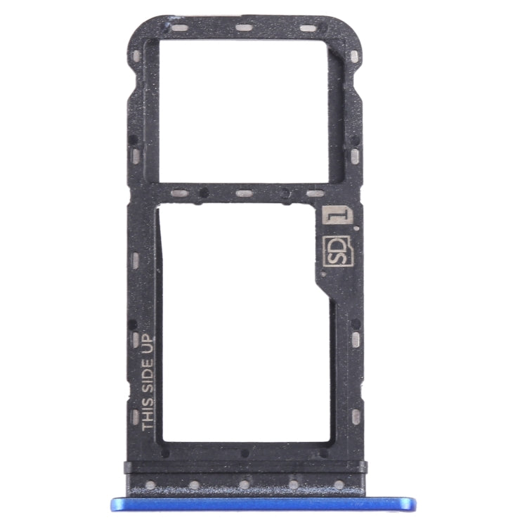 For Motorola Moto G Power 2021 SIM Card Tray + Micro SD Card Tray (Blue) - Card Socket by buy2fix | Online Shopping UK | buy2fix