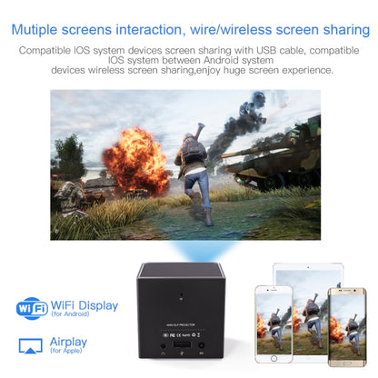 C80 DLP portable HD Projector 120-inch Giant Screen Projector Blu-ray 4K, Android 7.1.2, 2GB + 16GB AU Plug - Consumer Electronics by buy2fix | Online Shopping UK | buy2fix