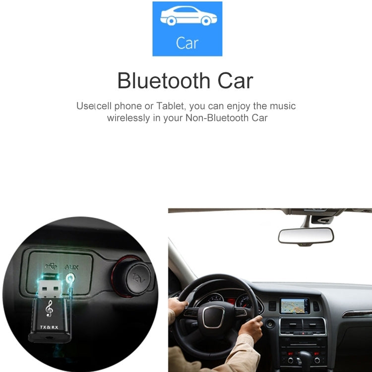 MSD168 2 in 1 Bluetooth Transmitter Receiver Mini 3.5mm AUX Stereo Wireless Bluetooth 5.0 Adapter For Car TV PC MP3 - Apple Accessories by buy2fix | Online Shopping UK | buy2fix