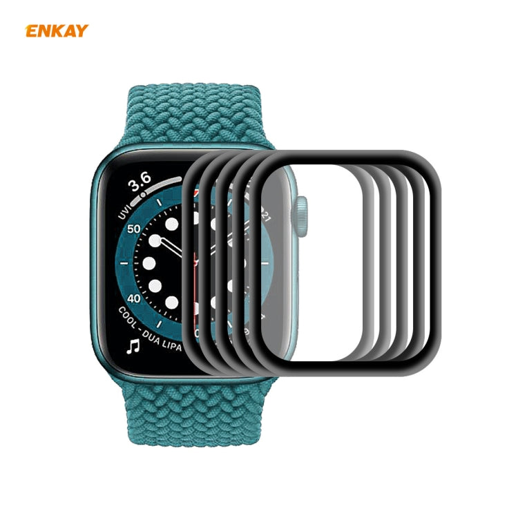 For Apple Watch 6/5/4/SE 44mm 5 PCS ENKAY Hat-Prince 3D Full Screen Soft PC Edge + PMMA HD Screen Protector Film - Watch Cases by ENKAY | Online Shopping UK | buy2fix