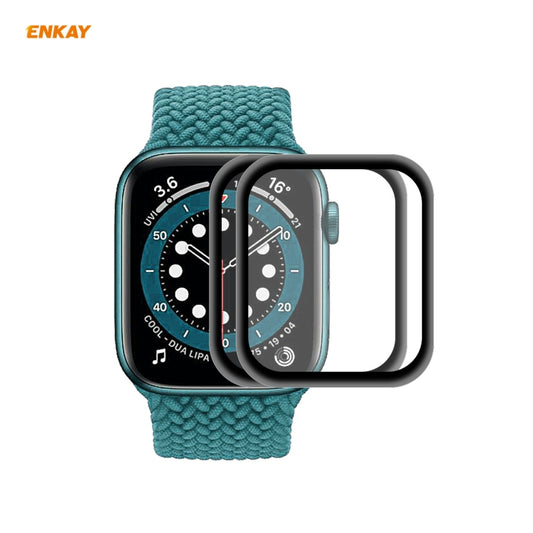 For Apple Watch 6/5/4/SE 40mm 2 PCS ENKAY Hat-Prince 3D Full Screen Soft PC Edge + PMMA HD Screen Protector Film - Smart Wear by ENKAY | Online Shopping UK | buy2fix