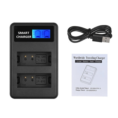 For Canon LP-E10 Smart LCD Display USB Dual-Channel Charger - Camera Accessories by buy2fix | Online Shopping UK | buy2fix