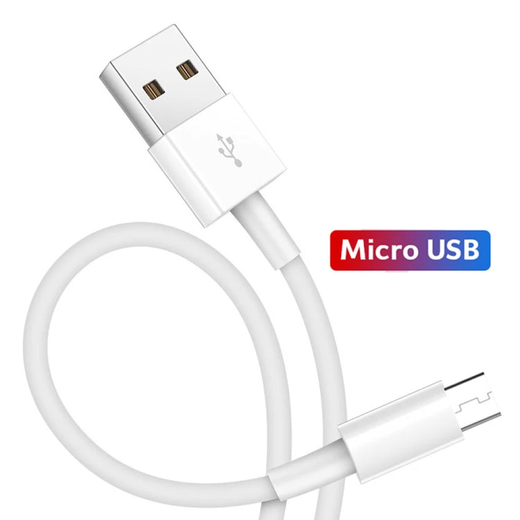LZ-023 18W QC 3.0 USB Portable Travel Charger + 3A USB to Micro USB Data Cable, US Plug(White) - Mobile Accessories by buy2fix | Online Shopping UK | buy2fix