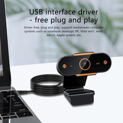 312 1080P HD USB 2.0 PC Desktop Camera Webcam with Mic, Cable Length: about 1.3m, Configuration:with Tripod - HD Camera by buy2fix | Online Shopping UK | buy2fix