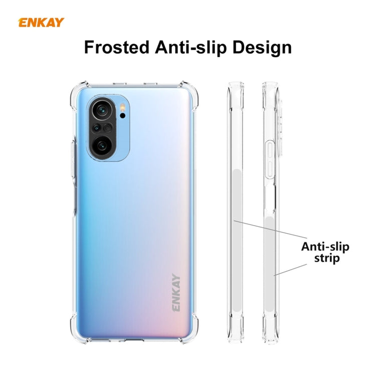 For Redmi K40 / K40 Pro / K40 Pro+ Hat-Prince ENKAY Clear TPU Shockproof Case Soft Anti-slip Cover + 0.26mm 9H 2.5D Full Glue Full Coverage Tempered Glass Protector Film - Xiaomi Cases by ENKAY | Online Shopping UK | buy2fix