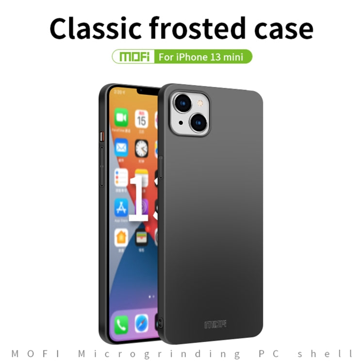 For iPhone 13 mini  MOFI Frosted PC Ultra-thin Hard Case(Blue) - Apple Accessories by MOFI | Online Shopping UK | buy2fix