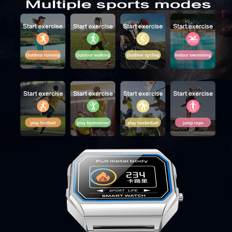 KW18 IP67 0.96 inch Leather Watchband Color Screen Smart Watch(Grey) - Smart Wear by buy2fix | Online Shopping UK | buy2fix